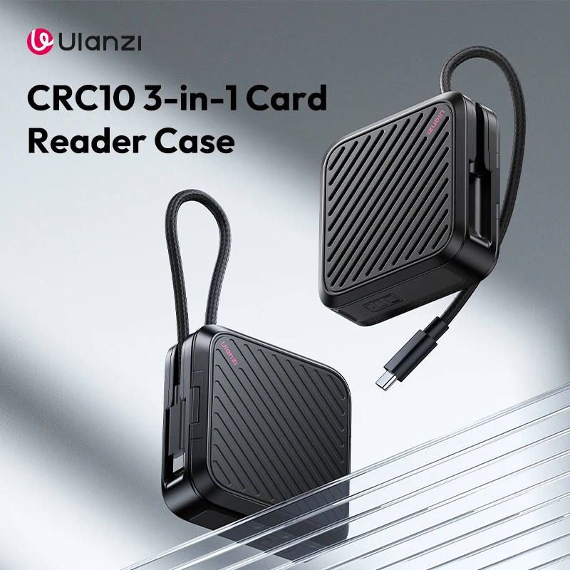 Ulanzi CRC10 13 حاملي بطاقات 3 في 1 حافظة قارئ بطاقات CFA/SD/TF مع واجهة USB3.2 Gen2 رقائق نقل البيانات عالية السرعة