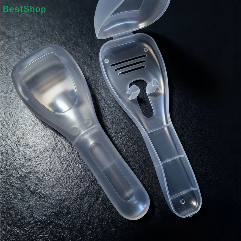 〔R〕Transparent Plastic Razor Travel Case, Portable Shaver Protective Cover with Ventilation Slots for Travel & Bathroom