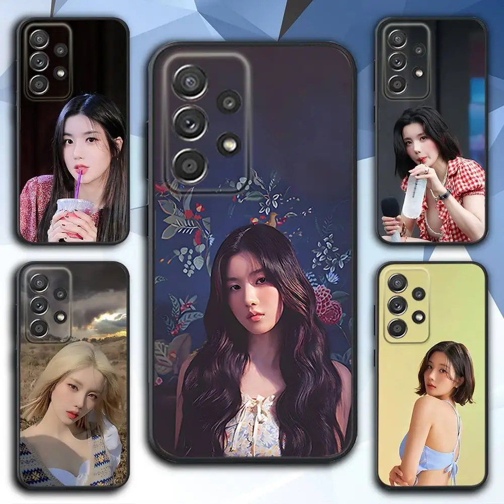 

Phone Case For Samsung S 25,24,23,22,30,21,10,9,Ultra,Plus,Lite,FE,4,5 G Soft K-Kwon Singer E-Eunbi Black Case