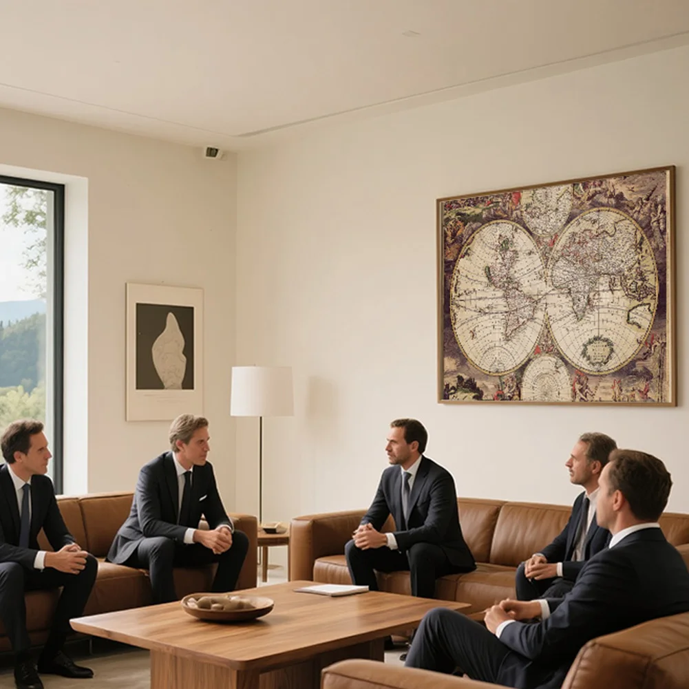 A1/A2/90x60cm 영어에 빈티지 포스터지도 부직포 중세 라틴 아트 페인팅 거실 홈 장식 연구 용품