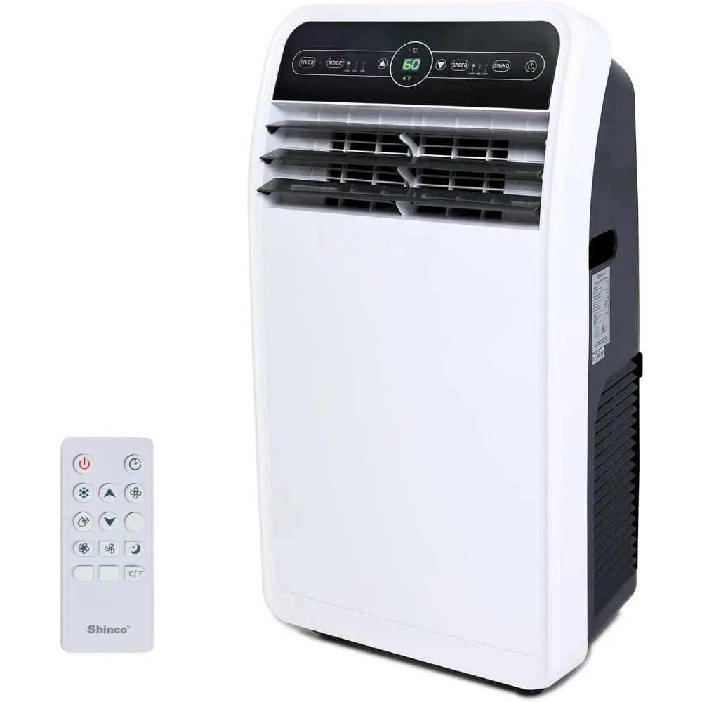 12000 BTU portable air conditioning unit with built-in cooling function, suitable for rooms up to 400 square feet