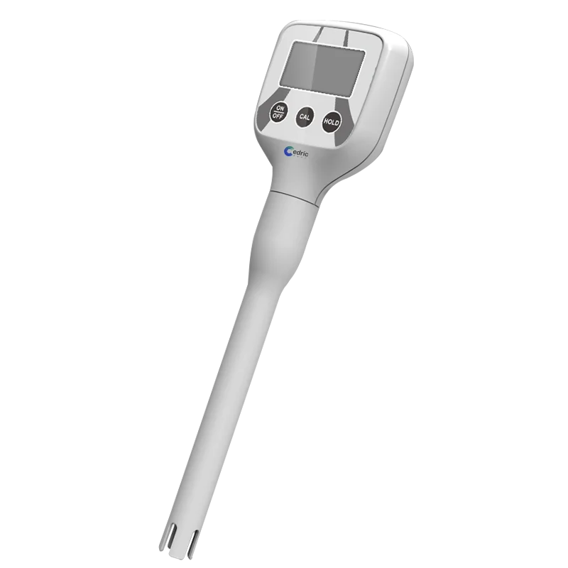 Handheld pH meter and controller, water quality analyzer with power output and temperature measurement functions