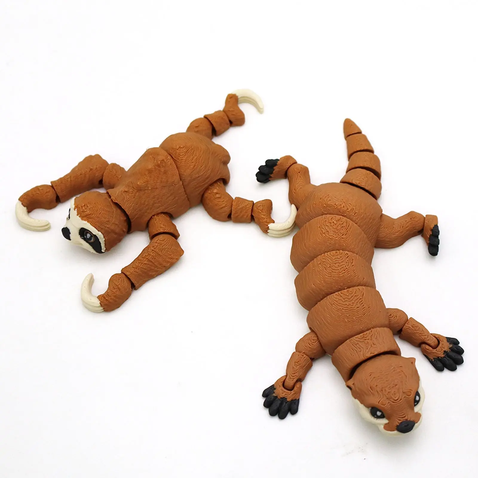 Cute Otter 3D Printed Toys Simulation Animal Joints Movable Otter Sloth Toy Model 2Pcs/Set Desktop Ornaments Children Gifts