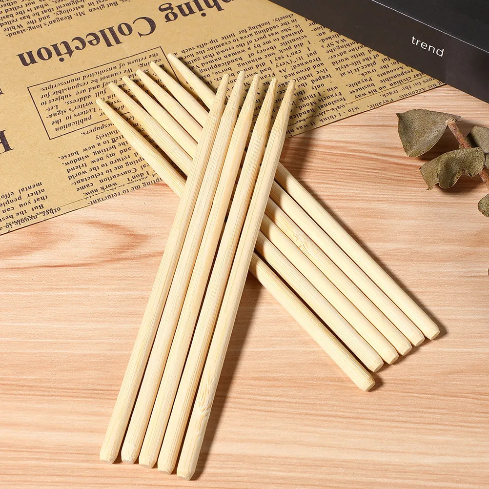 100Pcs Scratch Paper Wooden Stylus Sticks Double-Ended Pointed Round Tip for Drawing Painting Art Craft Birthday Christmas