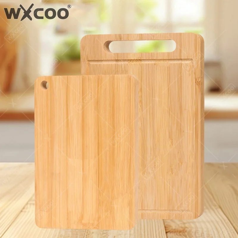WXCOO Bamboo Cutting Board Double-Sided Kitchen Chopping Board Natural Moso Bamboo Anti-Mold Household Tools