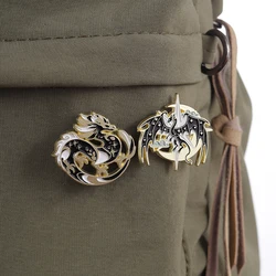 Vintage Dragon Birds Animals Brooch Pin Lapel Metal Gifts Backpack Hat Friends Brooch Badge Jewelry Accessories