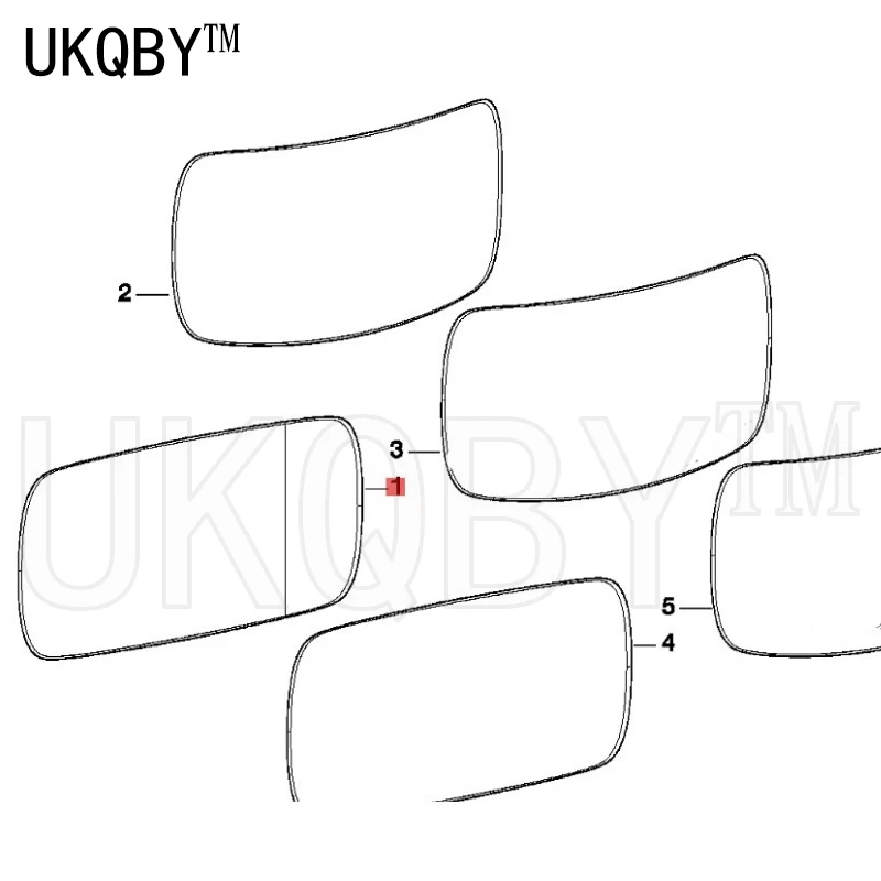 Mirror glass heated wide-angle right 5system E60 E61 E64 525 530i 51167251650 51167251649 51167065082 51167065081