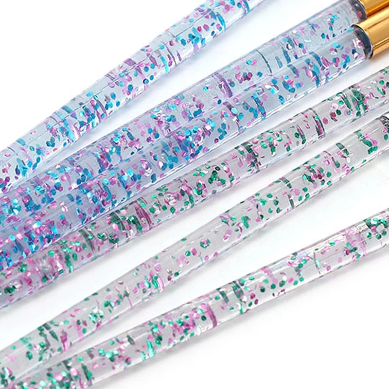 Nail Art Brush Liner French Style 3PC Set Acrylic Stripe Nail Art Liner Brush Set for Manicure Ultra-Thin Line Drawing Pen UV Ge
