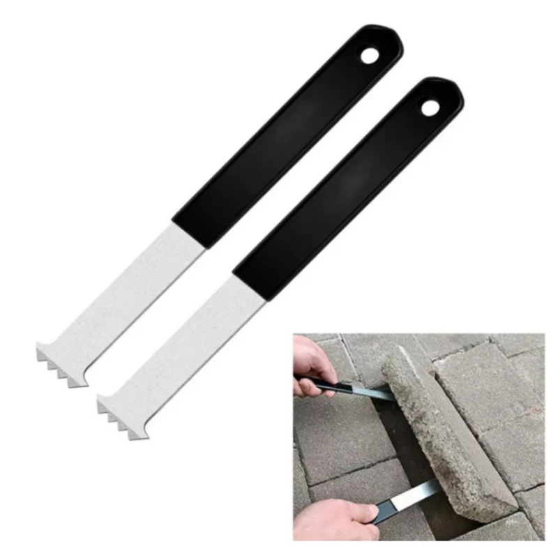 2Pcs Paver Extractor Tool with Joint Scraper Micro Teeth & Gripper Slots Paver Puller for Garden Yard Brick Block Replacement