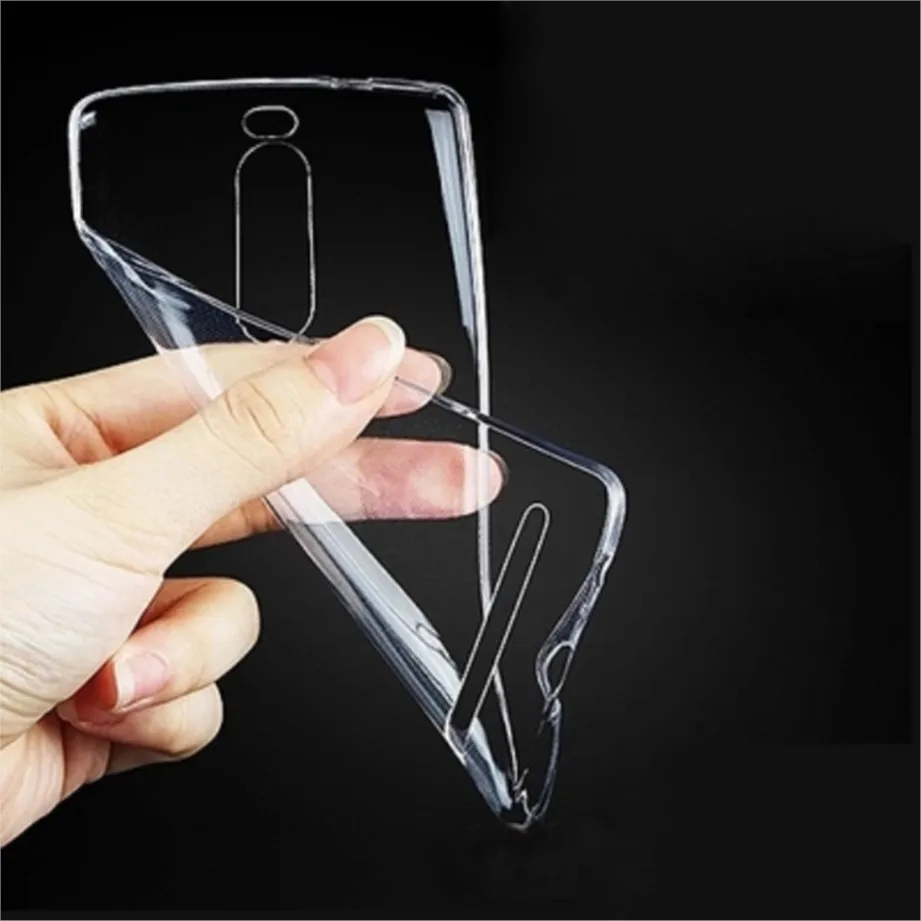 for asus zenfone 2 case silicone ultra-thin crystal clear transparent soft tpu case coque for zenfone 2 ze551ml ze550ml 5.5 inch