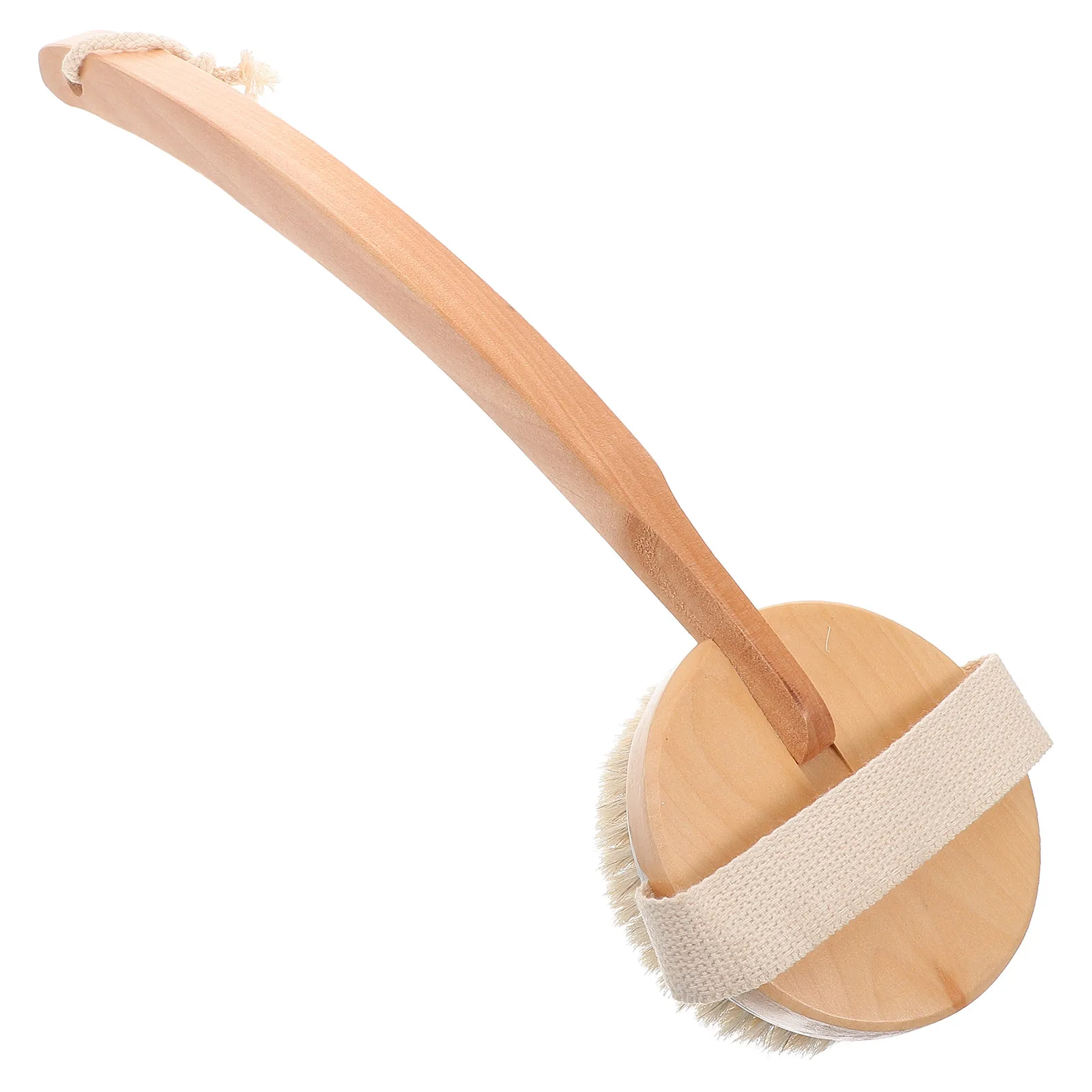 

Wooden Handle Natural Horsehair Bath Brush Exfoliating Back Scrubber Long Handle Shower Body Cleansing Tool For Bath
