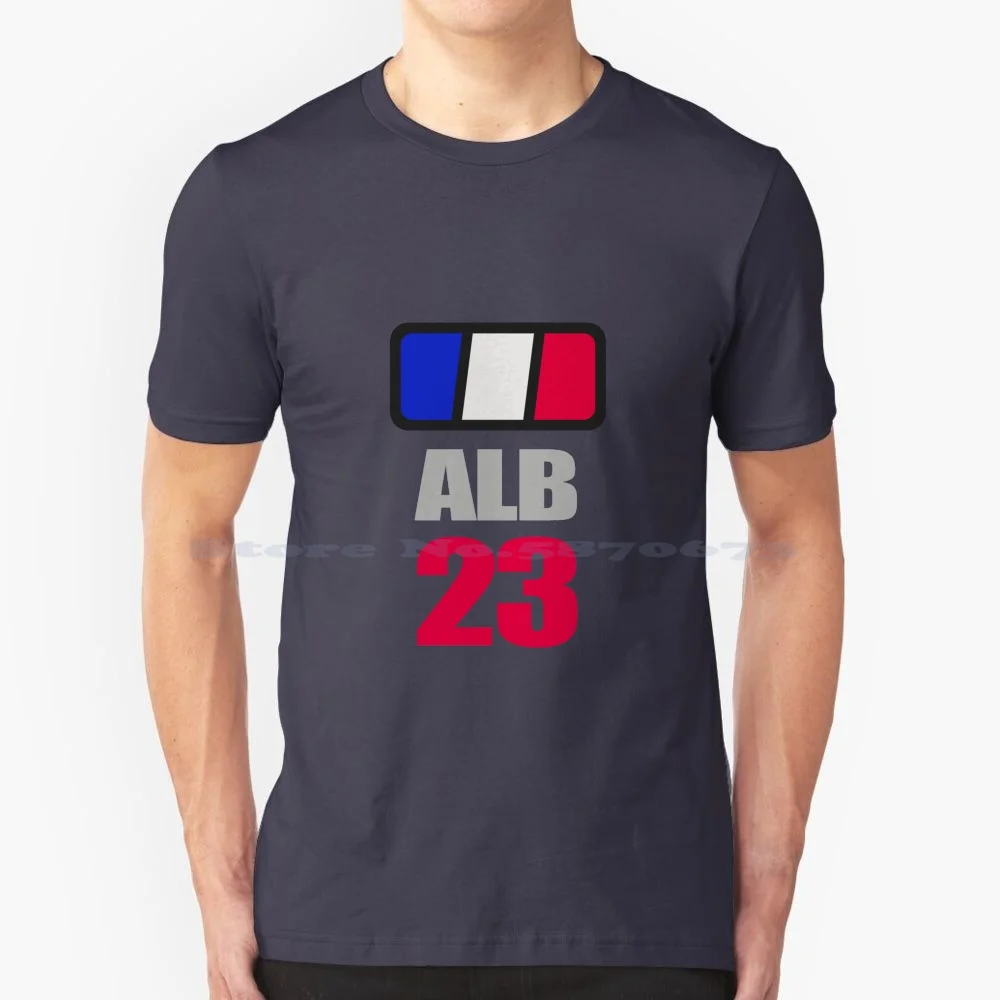 Scuderia Toro Rosso 2019 Alexander Albon 23 Design T Shirt 100% Cotton Tee Thai Alexander Albon Number 23 Scuderia Toro Rosso