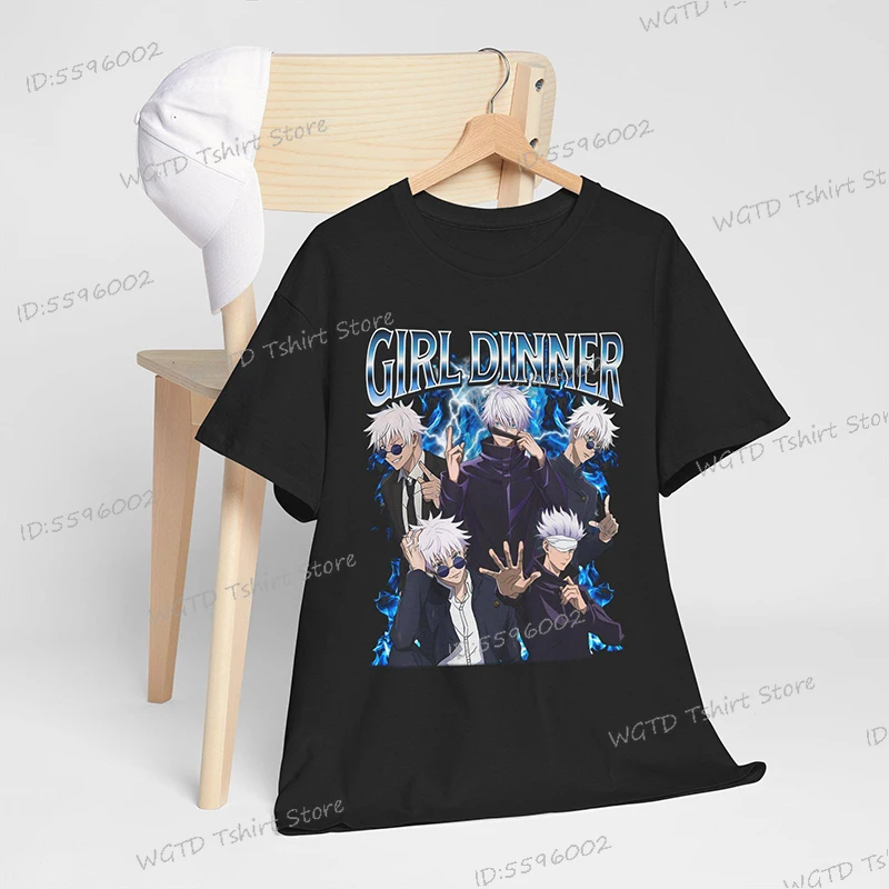 Satoru Gojo Jujutsu Kaisen T-Shirt Vintage Streetwear Short Sleeve Men Clothing Oversized T Shirt image 2