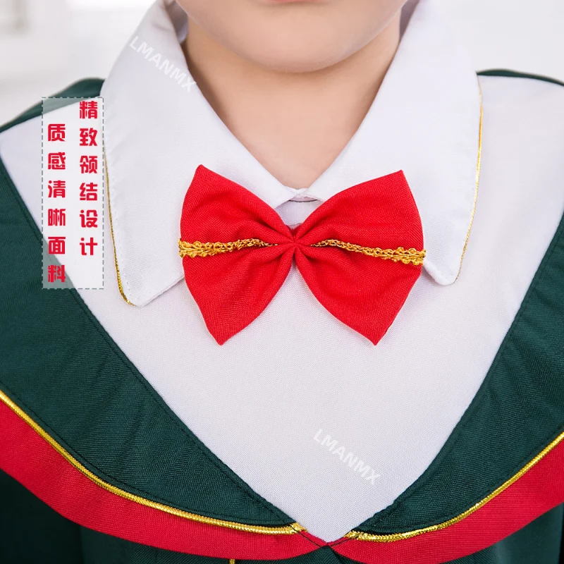 Nuovo vestito da dottorato per bambini del 1 ° giugno, vestito da scapolo dell'asilo, vestito da laurea, vestito da spettacolo del coro dell'asilo