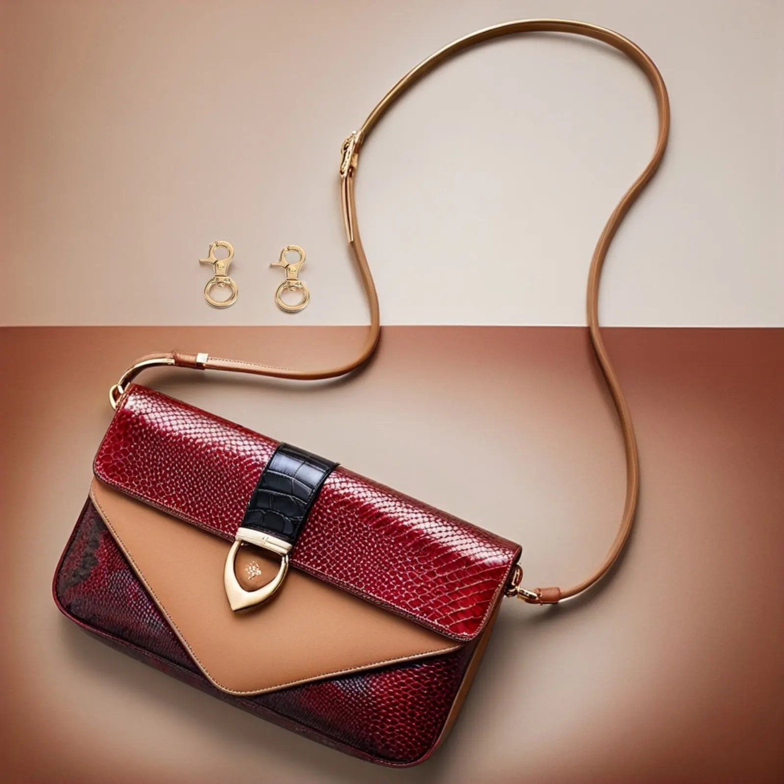 

5Pcs Pure Brass Swivel Lobster Claw Clasps 360 Degree Rotating Snap Hook Keychain Clips Purse Lanyard DIY Jewelry Making