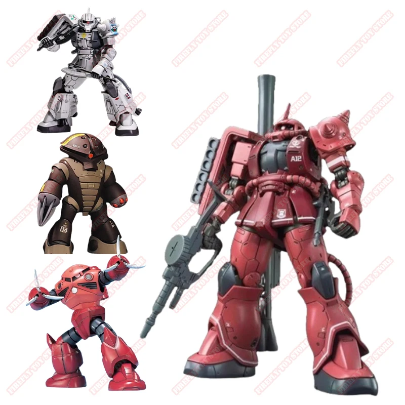 GUNDAM Gioco di animazione Giocattoli periferici HG 1/144 Giocattolo di assemblaggio ZAKU BLACK TRI-STARS Anime Figure Azione Collezione di modelli mobili