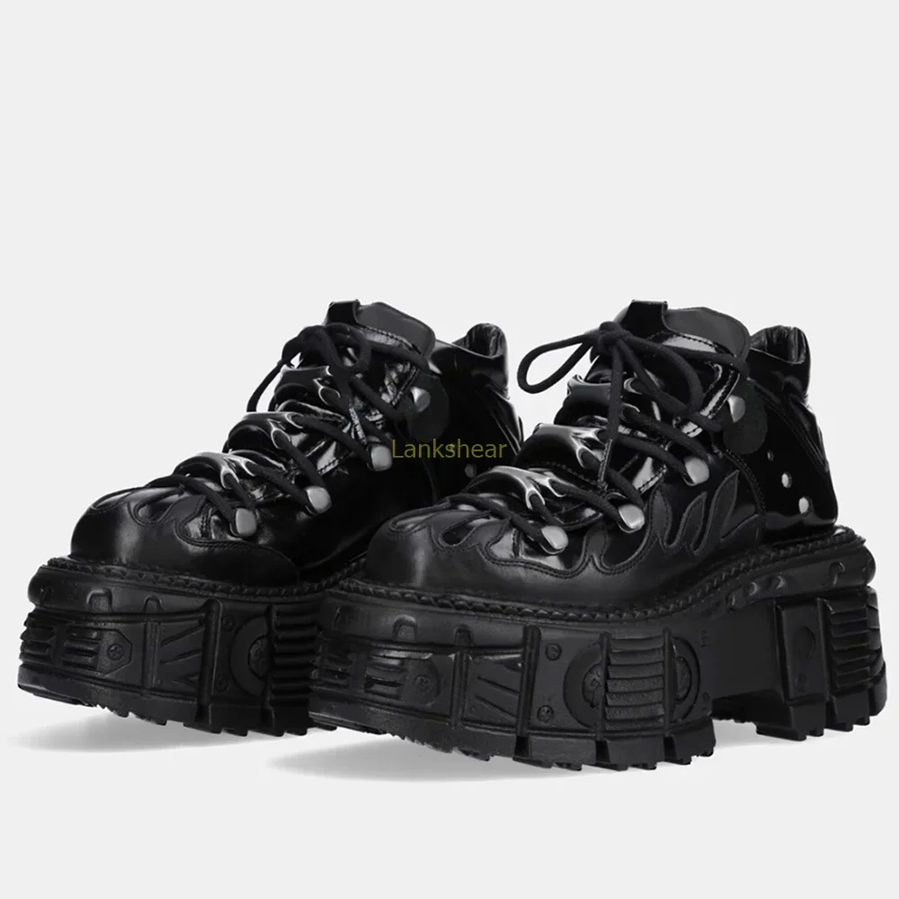 

Thick Heel Rivet Metal Decoration Ankle Boots Sexy Roned Toe Cross Tied New Arrivasl Fashion Women Riding Boots