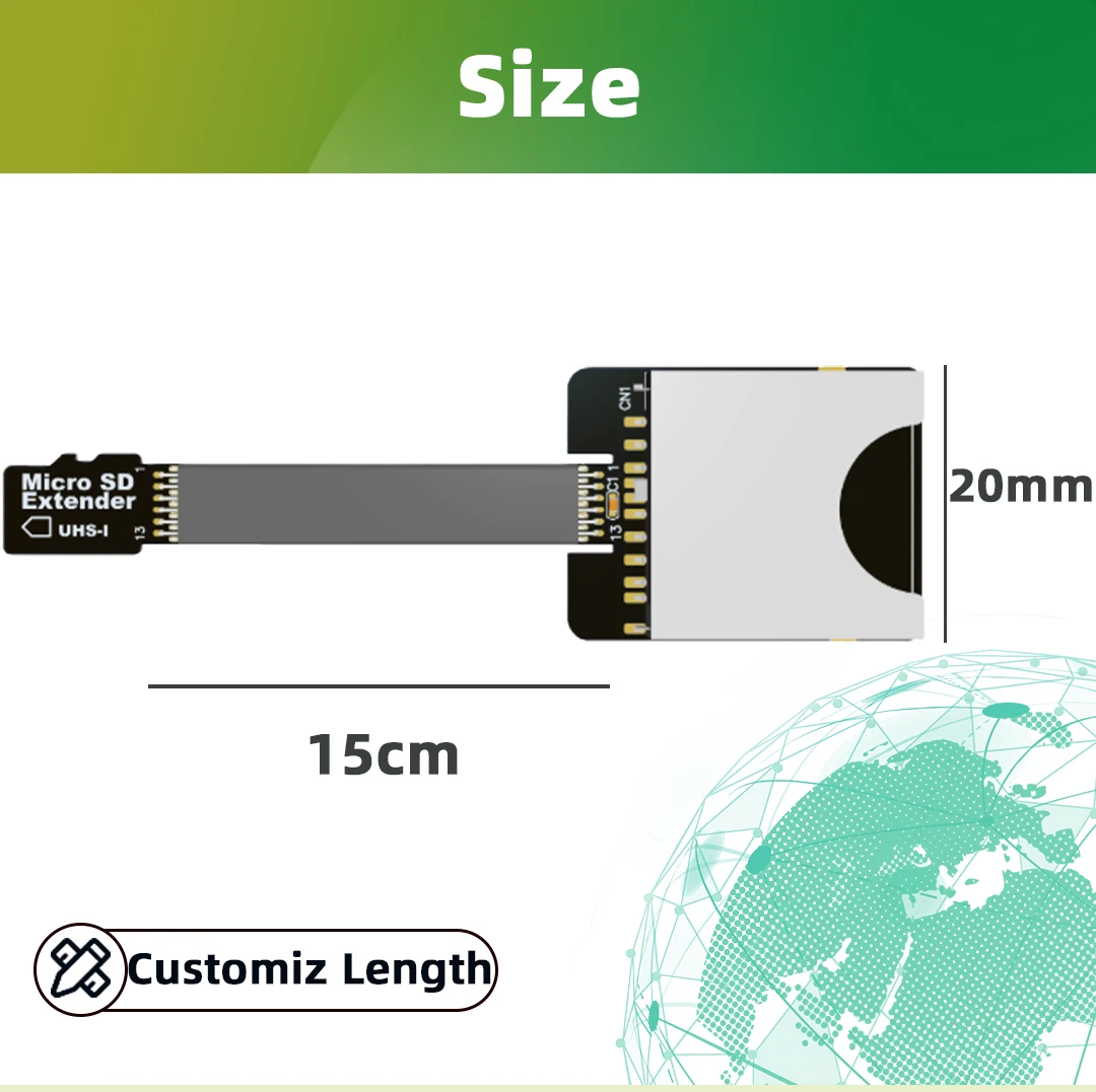 ADT-Link B22SF Micro SD TF Riser Adapter Supports SDHC SDMC UHS-I Full Speed Non FPC Card Reading Test Line for GPS ROCK Pi 4