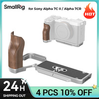 SmallRig A7C II / A7CR Handgrip L-Shape Grip for Sony Alpha 7C II / Alpha 7CR, with Wooden Handle, Quick Release Plate for Arca