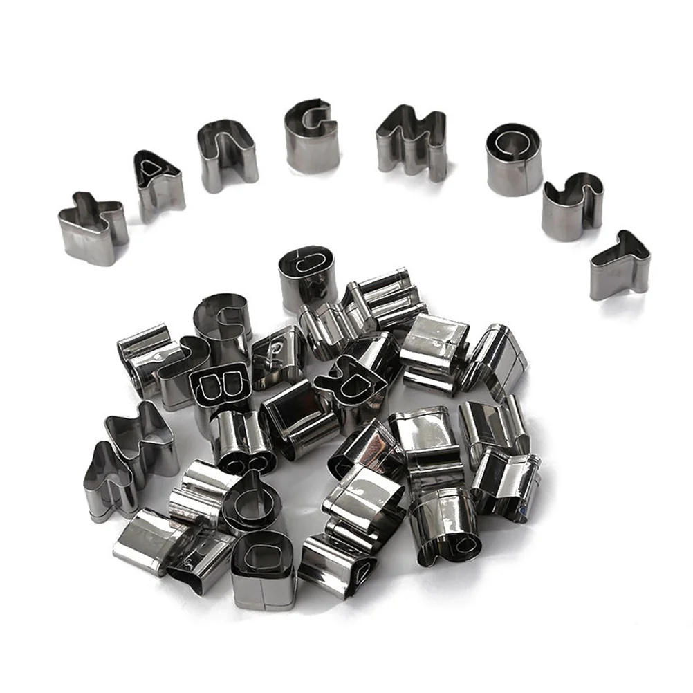 

37Pcs Stainless Steel Alphabet Numbers Cake Mold Cookie Biscuit Cutter Baking Set Fruit Vegetable Decor Tool Alphabet Mold