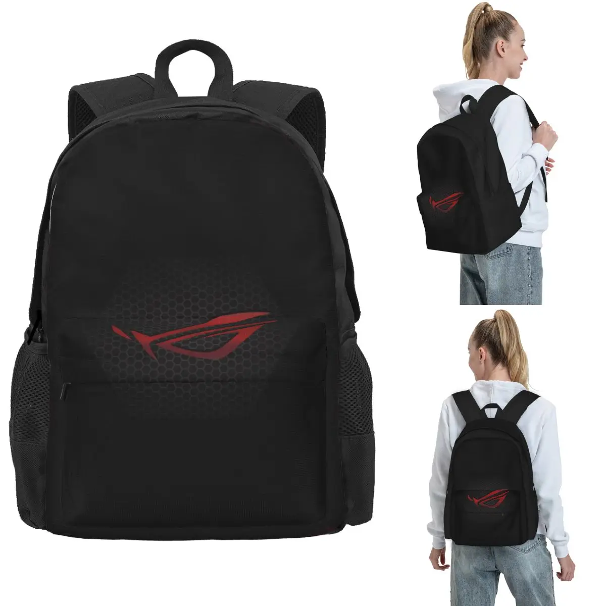 Asus Rog Future Hexagon Backpack Hot Sale Daypack Large Capacity Kids BookBag School Bag Shoulder Bags for Men Women