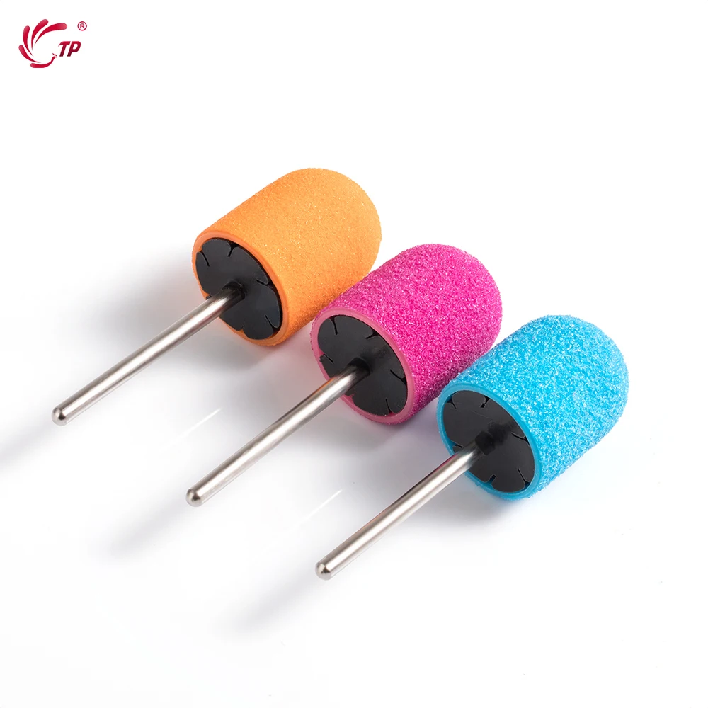 TP 15 pièces capuchons de ponçage des ongles avec embout de mandrin pour dissolvant de lime de pied manucure pédicure polissage des ongles bavure utilisation en Salon à domicile 13x19mm