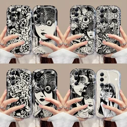 Anime Junji Ito Terror Horror 3D Wave Case For OPPO Realme 12 11 10 9 8 7 7i 6 5 Pro Plus C67 C55 C31 C35 C12 C15 C20 C21Y Cover