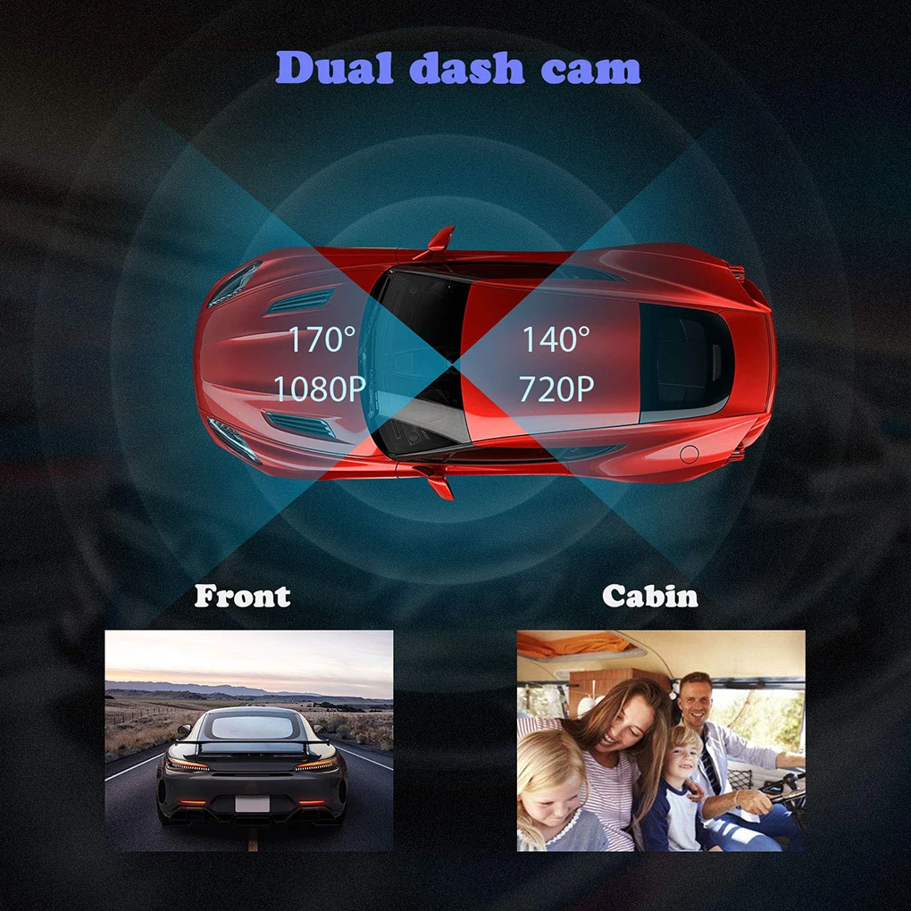 Car Video Recorder Camera Mini DVR Dashcam Front Inside 1080P Dash Cam Wear-resistant Accessories Compatibility