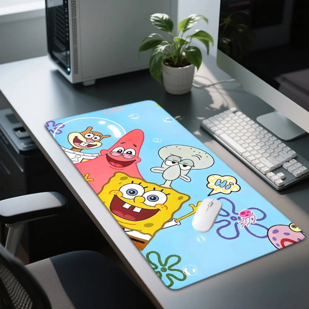 Large Mouse Pad S-Spongebobes Washable Non-slip Rubber Office And Gaming Computer Desktop Mat ,Desk Pad ,Computer Accessories