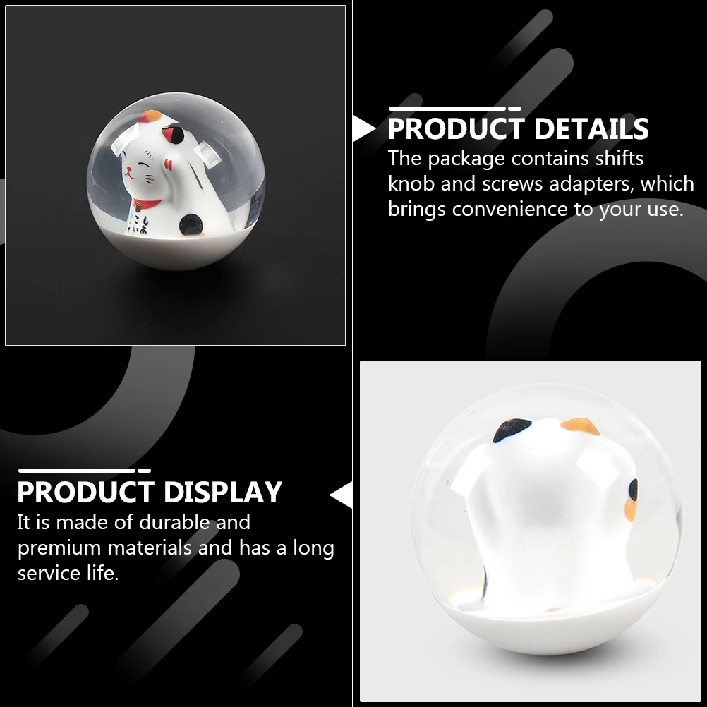 

1 set 1 Set Universal Gear Shift Knob With Adapters Durable Replacement For Most Manual Cars Design Car Interior