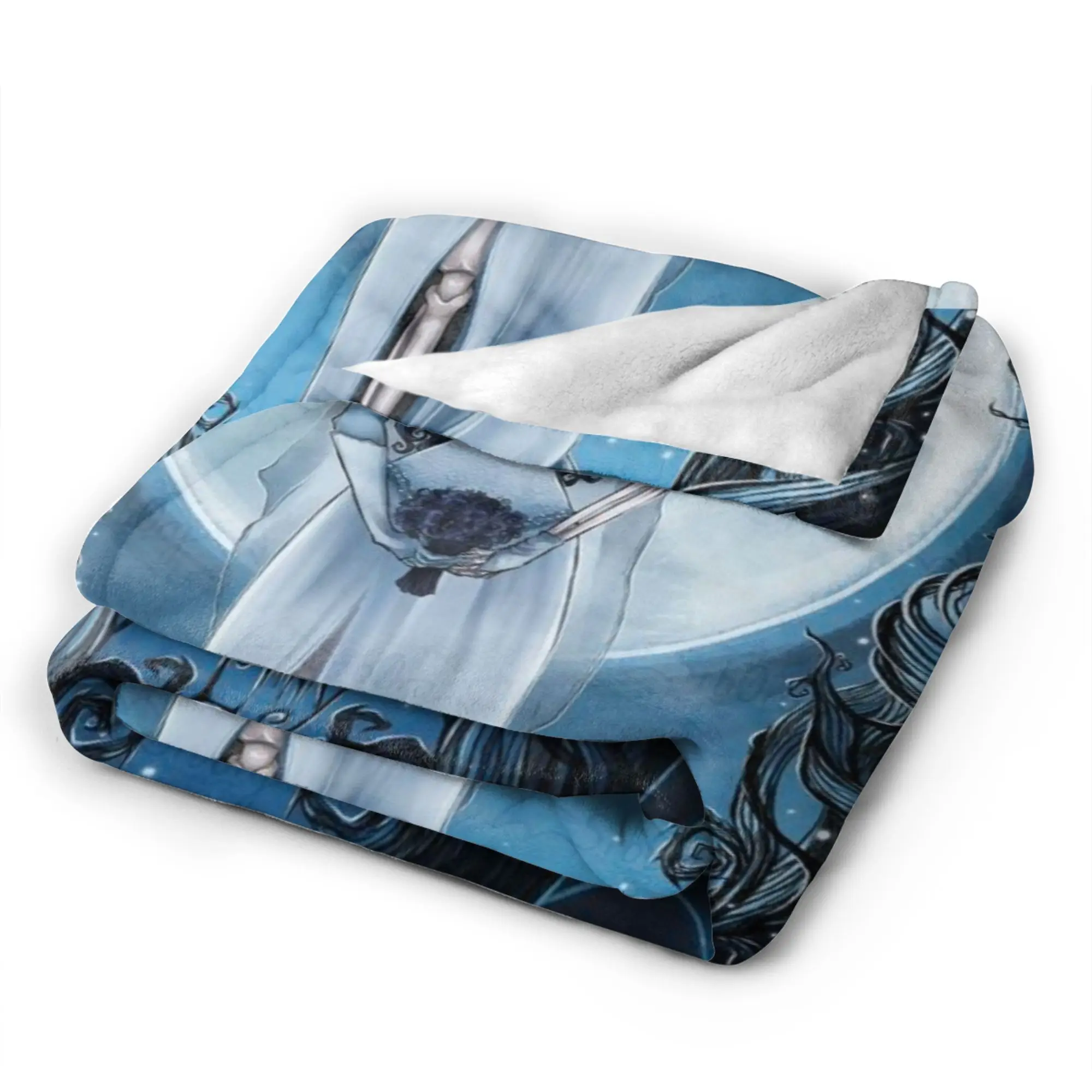 Couverture légère en flanelle fine et confortable, Design nouveauté, couverture de film de dessin animé pour cadavre et mariée, lavable en Machine