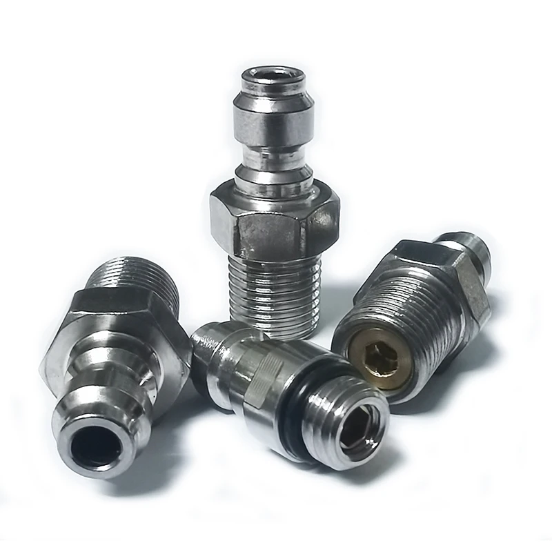 Hpa Luft 8mm Schnell kupplung Stecker Buchse Adapter 8mm Füll nippel Hochdruck 1/8npt 1/8bsp m10 * 1 m8 * 1 Edelstahl – Detail 8