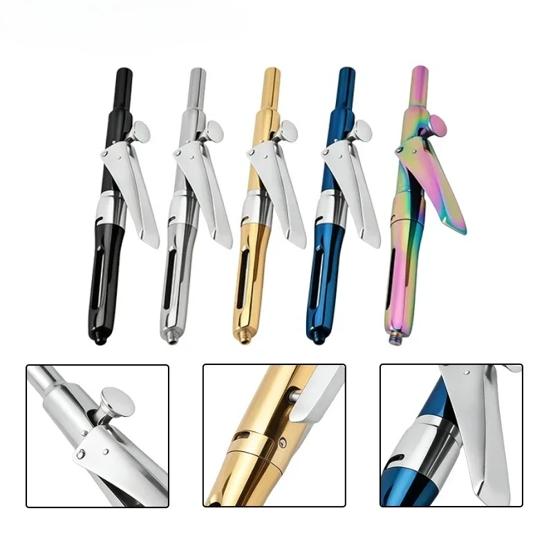 Dental Syringe Stainless Steel Push Button Air Water Syringe Autoclavable for Dental Unit