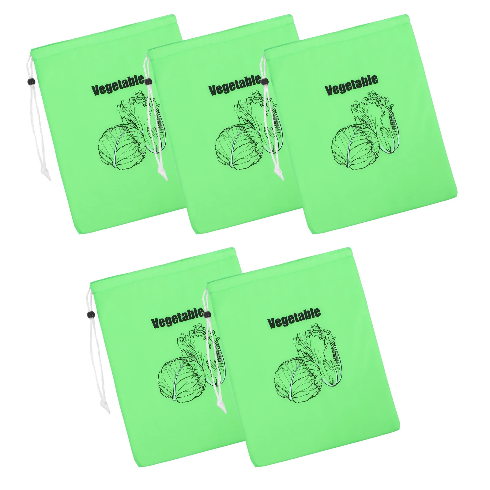 

5Pcs Fruit Fresh Keeping Drawstring Pouch Heavy Duty Aluminum Film Insulated Bag for Produce Storage Reusable Grocery Transport