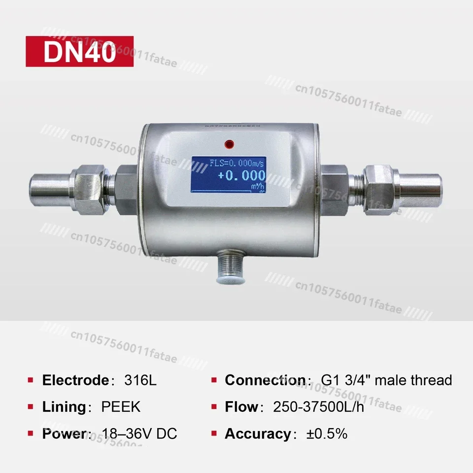 

Электромагнитный расходомер DN6-DN65 с цифровым OLED-дисплеем, нержавеющая сталь, резьбовое соединение 4-20 мА, точность 0,5%