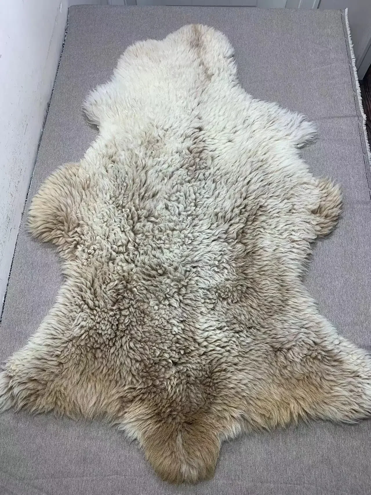 cat sofa dog bed puppy gift Unique Natural Brown Leather Rugs, Vintage Home Décor, Sofa Stool Cushions, Coat Material, real fur