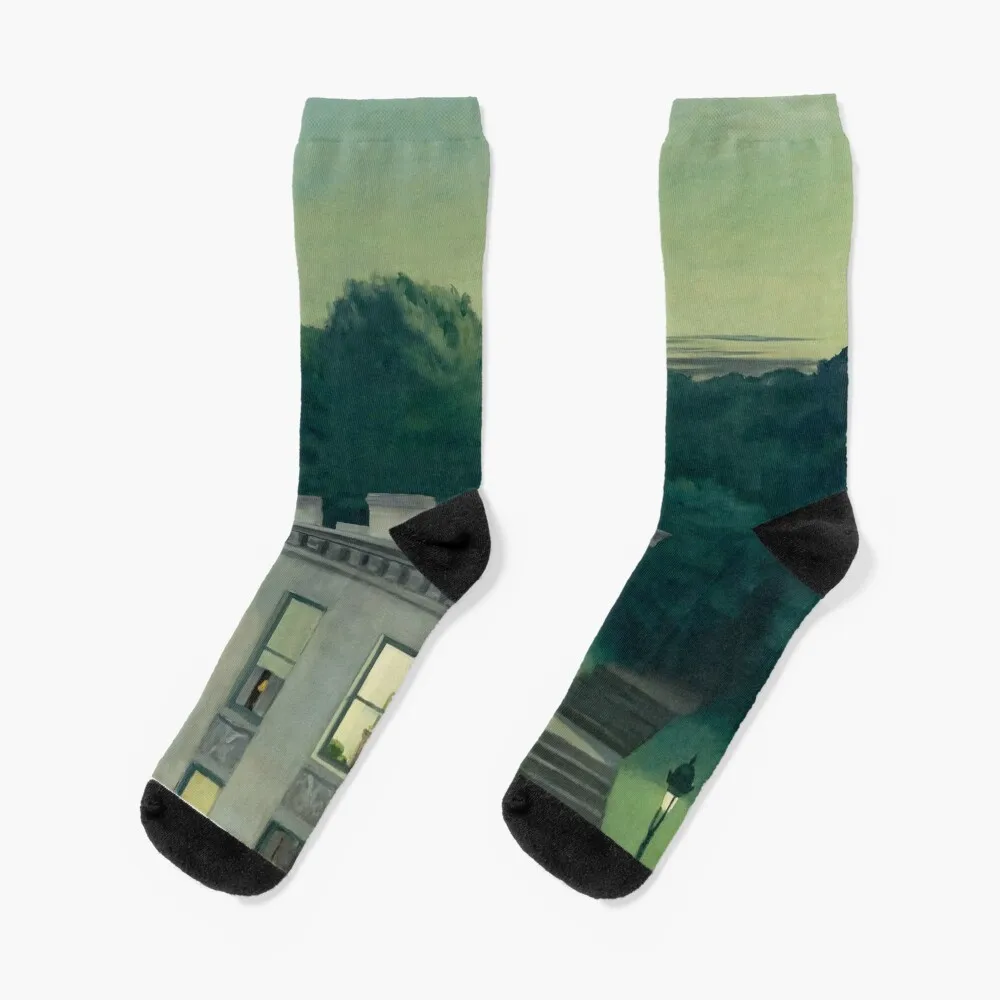 

The House at Dusk Edward Hopper Socks Stockings compression gift Ladies Socks Men's