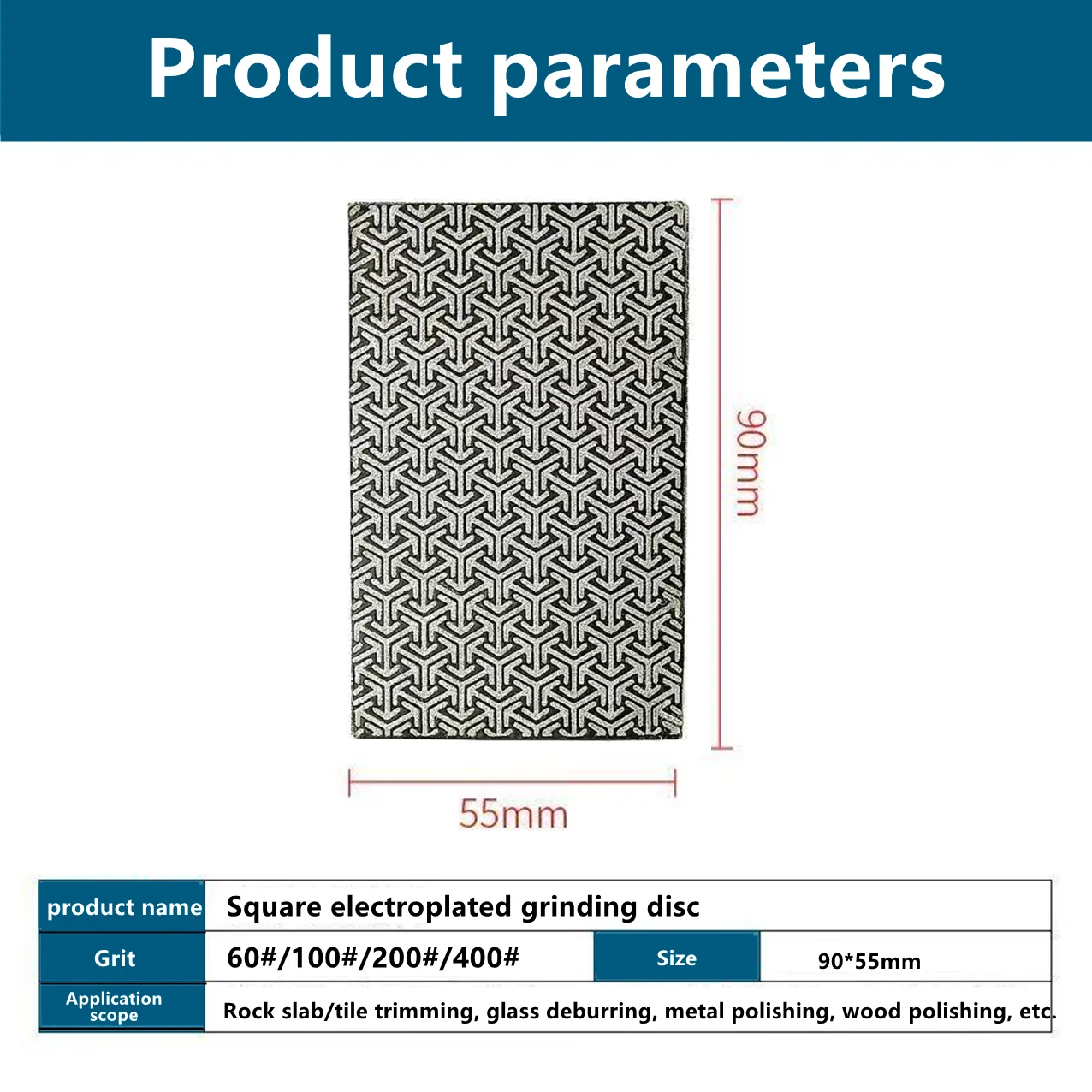 Diamant-Handpolierpads 60-400 Körnung Fliesen-Glas-Schleifblock Pad Schleifscheibe Holzarbeiten Messerschleifkantenwerkzeug – Detail 3
