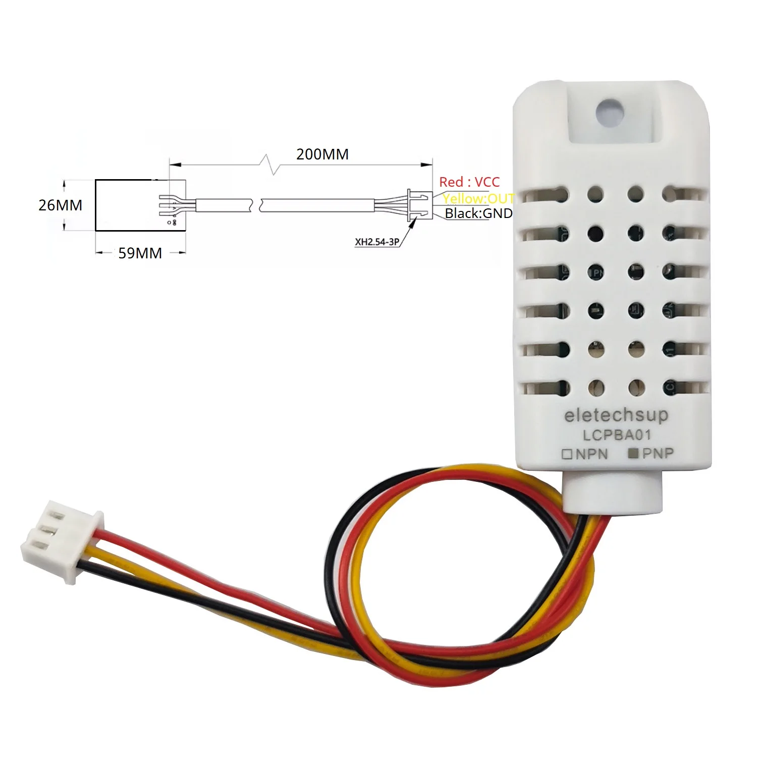 

NPN PNP Touch Switch for Water Tower Fish Tank DC 8-24V Capacitive Liquid Level Sensor Non-contact Water Level Detection Sensor