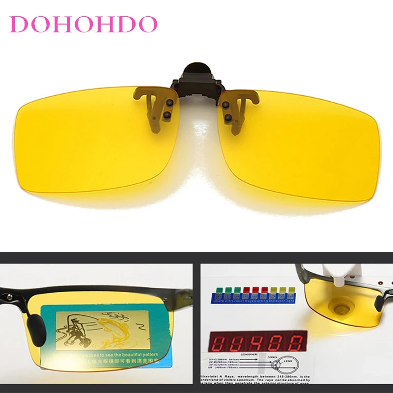 

Vintage Polarized Driving Lenses Clip On Sunglasses UV400 Designer Night Vision Anti-Glare Glasses Woman Men Polarized Goggles