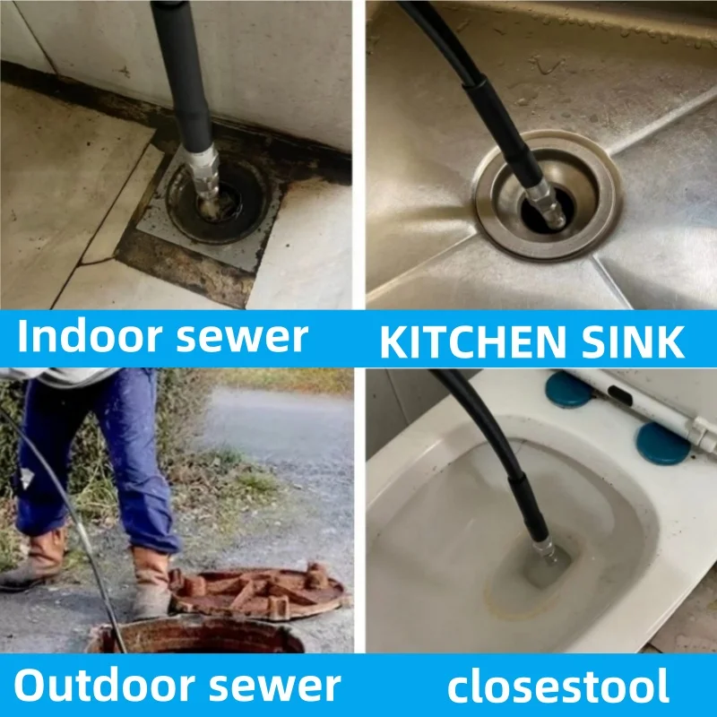Imagem -06 - Mangueira de Limpeza de Drenagem de Esgoto Kit de Limpeza de Tubos Bocal de Esgoto Mangueira de Máquina de Limpeza de Alta Pressão Karcher K2k3k4k5k6k7