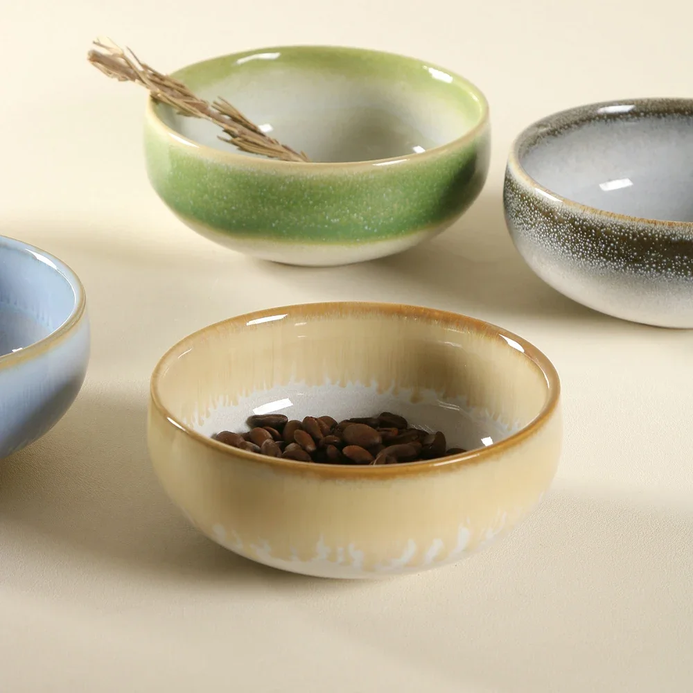 Creative Gradient Ceramic Bowl Japanese Vintage 4.7 Inch Hotel Restaurant Homehold Dinnerware Soup Rice Salad Oats Bowls