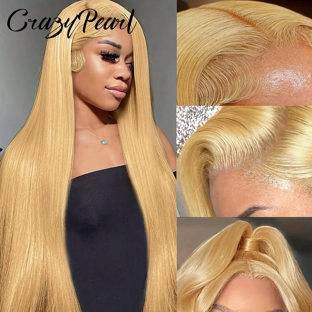 

30 Inch Honey Blonde Wig Human Hair 13x6 Straight Honey Blonde HD Lace Front Human Hair Wig 180% Density Colored Wigs Human Hair