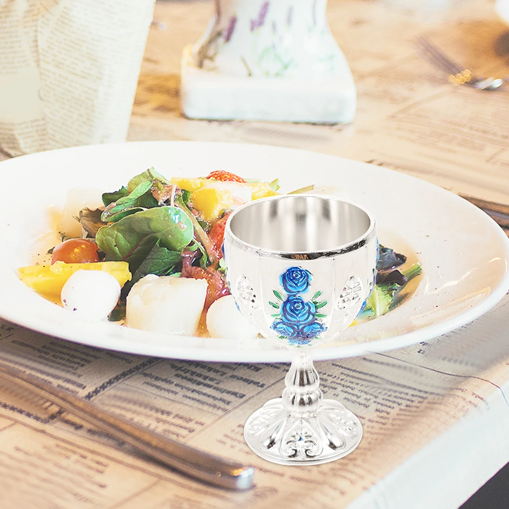 

2pcs Vintage Style Wine Mini Metal Liquor Cup Small Zinc Alloy Drinking Vessel For Whiskey Coffee Tea Beer Cocktail