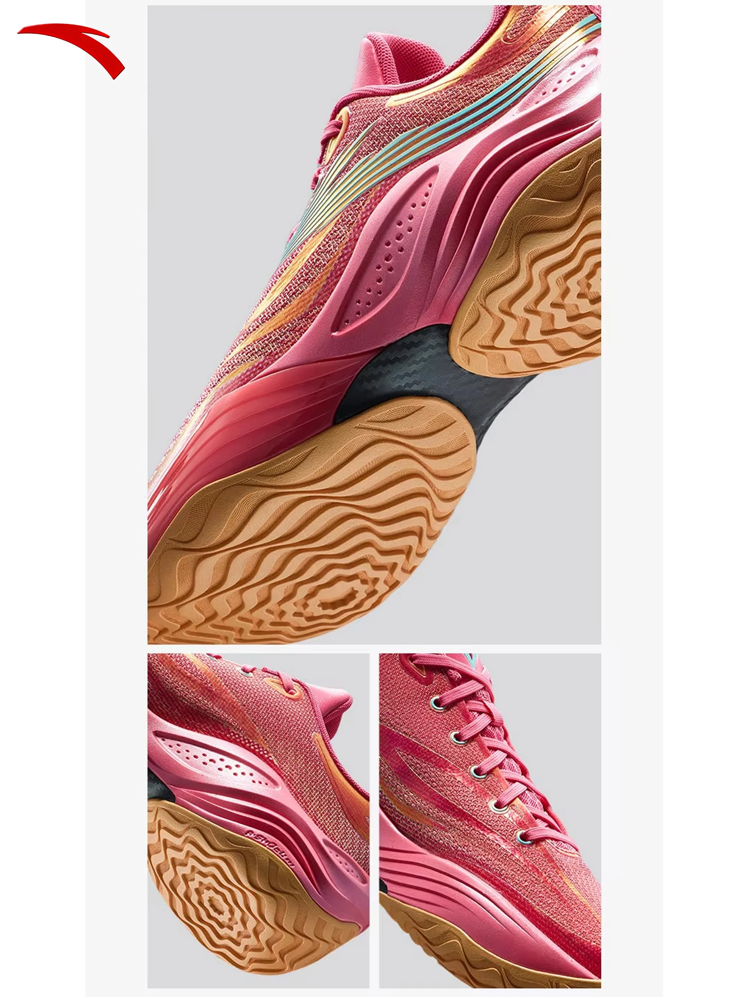 ANTA Tianji 3 cement anti rollover, anti torsion, shock-absorbing, wear-resistant practical basketball shoes for men