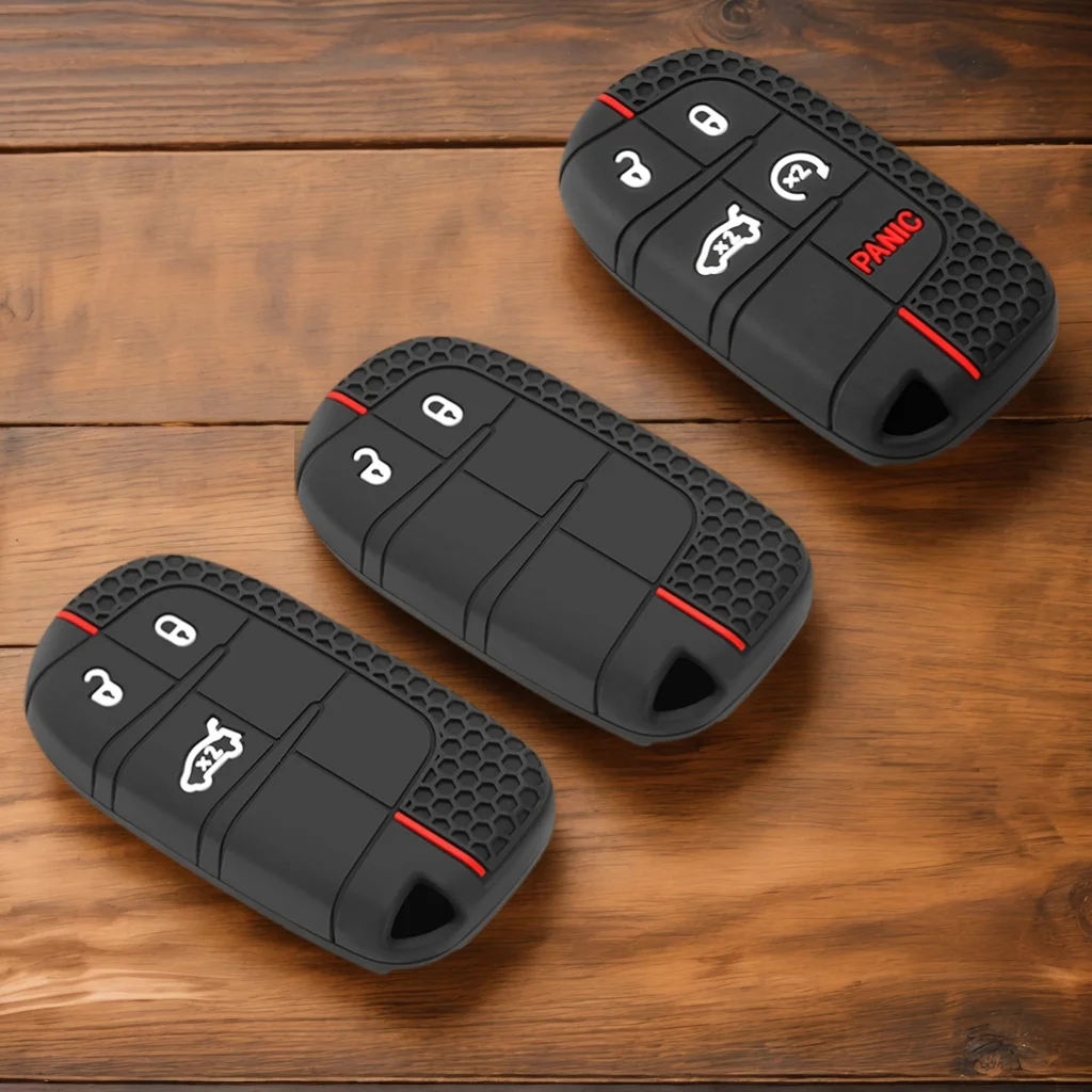 Car Key Case Cover For Jeep WK2 KL BU MP Renegade Grand Cherokee Dodge Ram Charger 200 1500 Challenger Chrysler 300C Journey