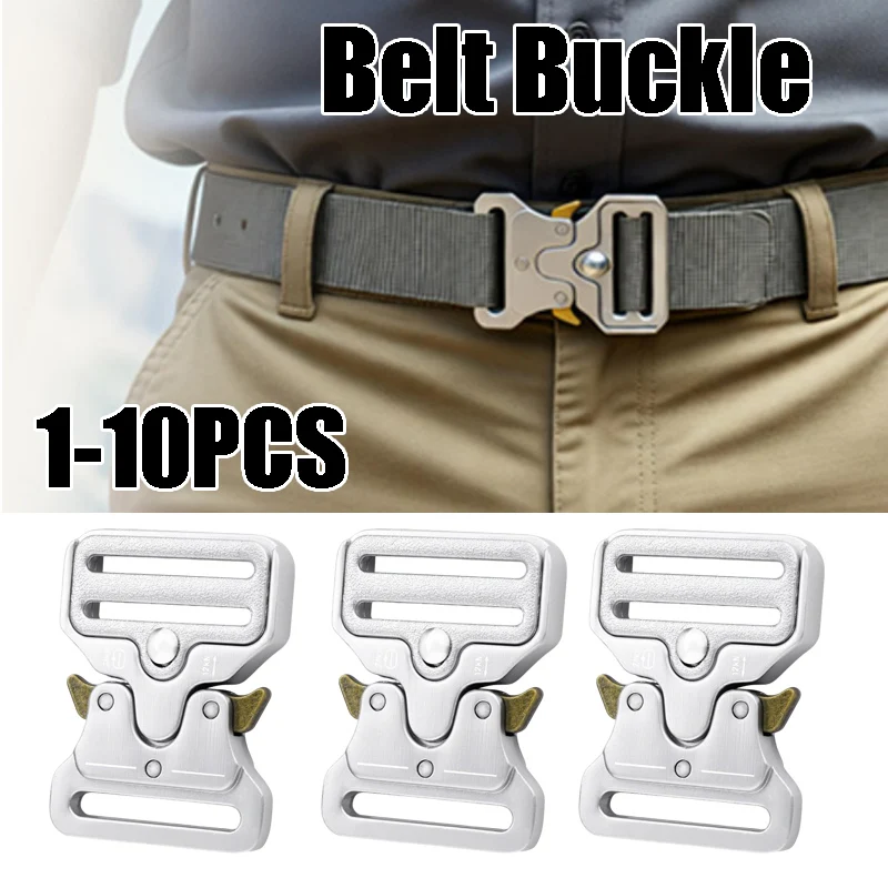 Men's 33mm Tactical Belt Buckle Quick-Release Alloy Buckle for Combat Training Wear-Resistant Metal Replacement for Duty Belts