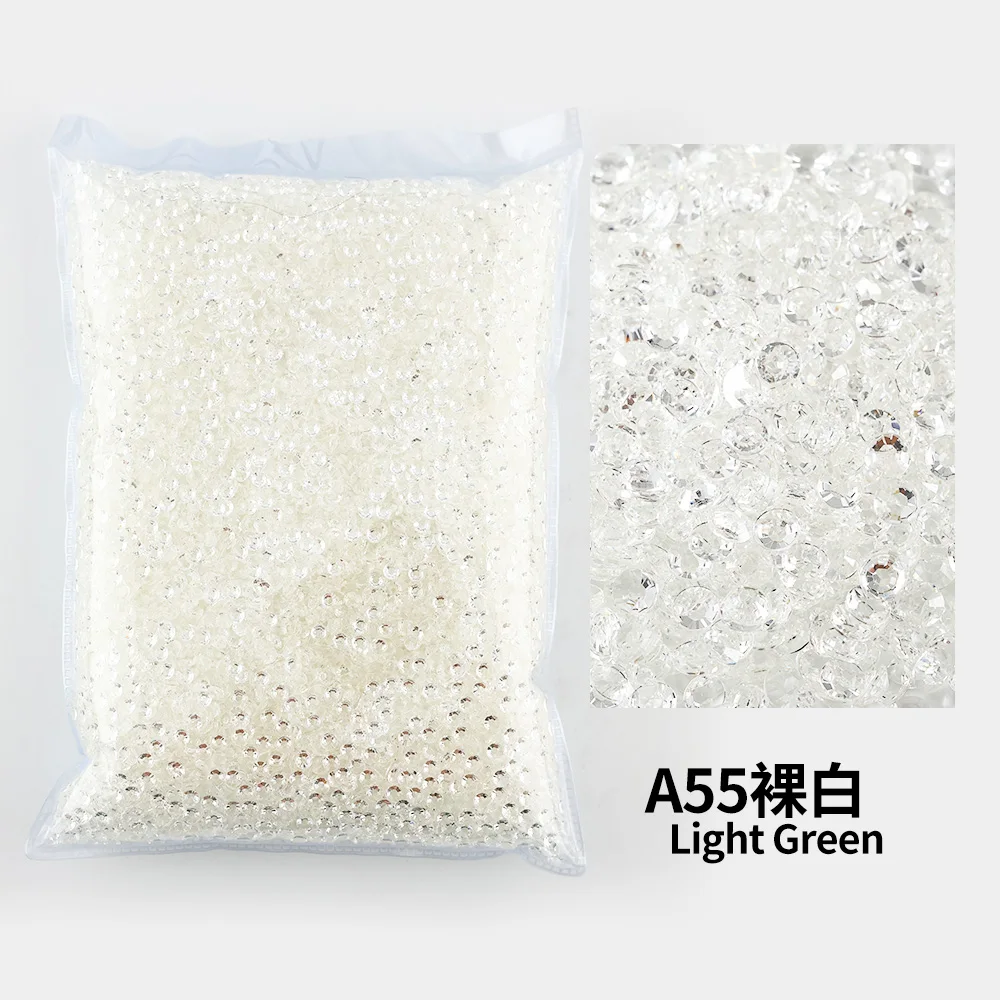 All white seriesWholesale Bulk Resin Rhinestone Jelly transparent AB 2mm,3mm,4mm,5mm,6mm  FlatBack Nail Art Garment Decoration