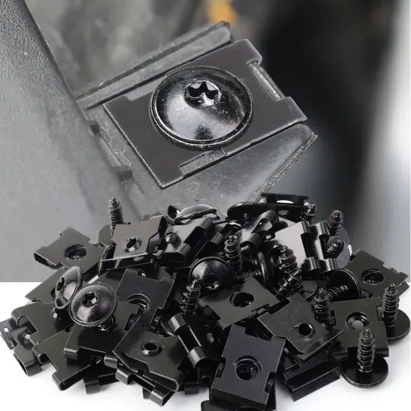 200/20pcs Car Self-tapping Screw Fasteners Auto Metal U-shaped Spacers Self-Tapping Screws Kit Car Modification Accessories