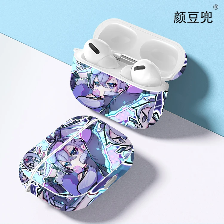 

Silver Wolf Anime Honkai Star For AirPods 2 1 Earphone Case Black Silicone Protective Cover For AirPods Pro 2 AirPods 3 Earphone